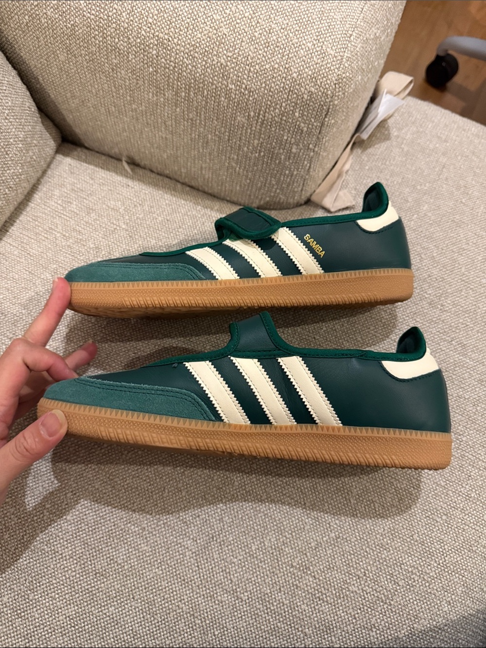Adidas SAMBA Mary Janes Sz 9.5 green - Picture 3 of 5